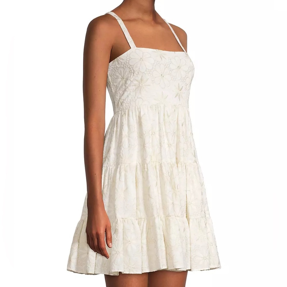 Likely Mayella Dress Size 2 EUC Ivory Gold Mini M0501